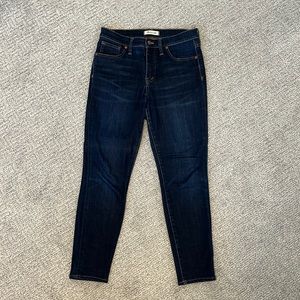 Madewell Dark Denim 9” High Rise Skinny Jeans Sz 29